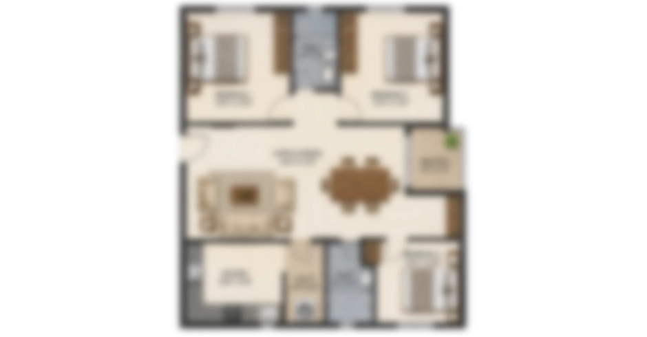 Marina Edge Mumbai 3 BHK Floor Plan